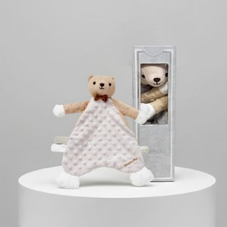 可愛兔子造型豆豆安撫娃娃，柔軟材質呵護寶寶肌膚，新生兒送禮首選, 小熊布朗, 1個