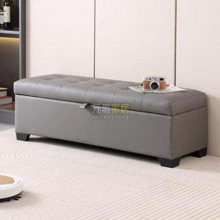 多功能入戶家用換鞋凳門口可坐收納儲物凳沙髮長條凳臥室床尾凳收納凳 換鞋凳 床尾凳 換鞋椅, 卡其色,40*40*40 長寬高