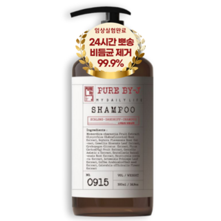 비듬균 99.9%제거 퓨어바이제이 두피케어 스케일링 비듬샴푸, 1개, 500ml