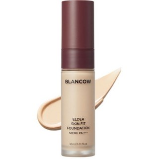 블랑카우 BLANCOW 엘더스킨핏 파운데이션 01 핑크 베이지 30ml 리퀴드, 1개