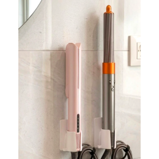 시크벨 다이슨 에어랩 거치대 무타공 벽걸이 드라이기 고데기 수납, 1개, 모던화이트