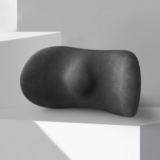 레디박스 고급 메모리폼 차량 의자 허리쿠션 보호대, 블랙, 1개