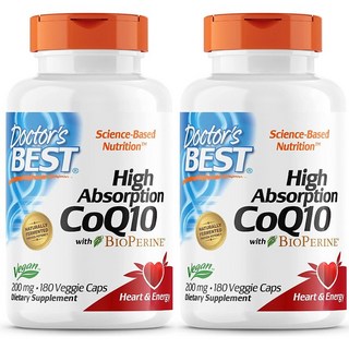 Doctor's BEST High Absolution輔酶Q10素食膠囊 200mg, 180顆, 2罐