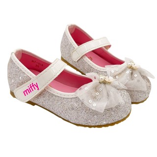 Miffy 兒童公主鞋，閃亮銀色，娃娃鞋，台灣製造