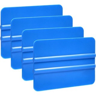 아치 4인치 비닐 랩 스퀴지 자동차 필름 유연 플라스틱 스크레이퍼 창문 틴트 도구 세트 차량 래핑 틴팅 벽지 데칼 공예 4개 파랑, 파란색