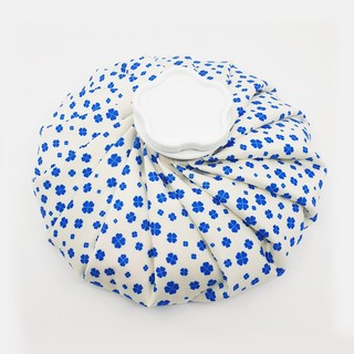 냉온 찜질주머니 고급 골프 얼음주머니 대만산, 대 (11인치, 블루꽃무늬), 1개