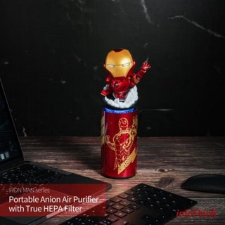 infoThink 鋼鐵人系列 USB渦輪負離子空氣清淨機 經典隱黑三眼 車用負離子空氣清淨機 HEPA, 經典(紅)