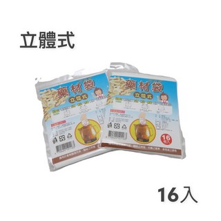 餐具達人【Eastway 立體式藥材袋】花茶袋 滷包 咖啡 拋棄式 15 * 13cm 台灣製造 16入, 1個, 立體式藥材袋 (1包16入)