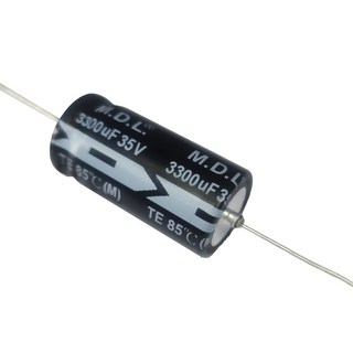 M.D.L. 1000uF 2200uF 3300uF/35V 臥式電解電容器 - 多規格選擇，適用於各種電子設備, 1個, 3300uF35V  18mm*36mm