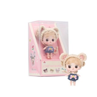 福丸家族 微縮食玩場景道具 OB11/BJD娃娃 可活動 交換禮物 聖誕節禮物 桃桃丸子 微景觀, 1個, 【P】小貓【身高9cm/1.5寸娃】