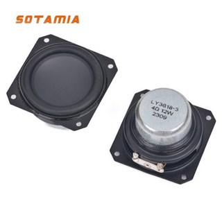 SOTAMIA 2Pcs 45mm 전체 범위 HIFI 스피커 오디오 4 옴 12W 방수 사운드 음악 DIY 휴대용 블루투스