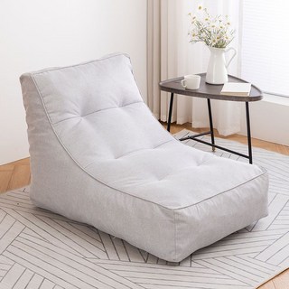 【椿嶼】懶人沙髮榻榻米臥室飄窗床上靠背椅可折疊日式單人小沙髮可躺坐墊, 淺灰色【全海棉填充】, 1個