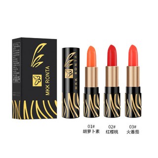 臺灣出貨 【三隻裝】衚蘿蔔素溫變持久口紅掉色滋潤幹裂防水脣膏保濕補水變色潤脣膏防水 溫變口紅 唇膏 口紅 潤唇膏 唇釉, 1個, 1#胡蘿蔔+02#紅櫻桃+03火番茄