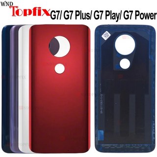 모토로라 G7 파워 배터리 커버 후면 도어 패널 플러스 하우징 케이스 교체용 플레이, 02 G7 Plus Red, 1개