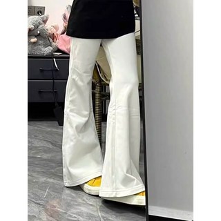 微喇牛仔褲女2025春夏大碼胖妹妹顯高闊腿寬鬆顯瘦喇叭褲子