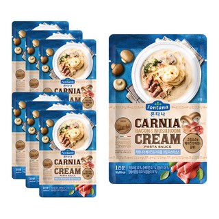 歐洲 Fontana 卡尼亞培根蘑菇奶油義大利麵醬, 130g, 7個