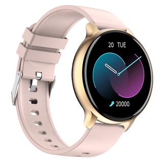 다핏 풀터치 블루투스 통화 스마트워치 혈압 심박수 스포츠 뮤직워치 선물, 골드, 하나