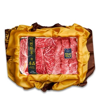 이연한우 1++ 투뿔 구이용 한우선물세트 해세트(등심+채끝+살치), 1개, 1.4kg