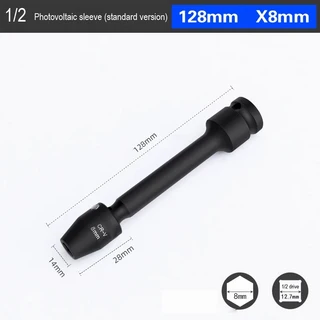 전기 1/2 드라이브 범용 슬리브 태양광 발전 스테이션용 육각 소켓 렌치 H8-H19 128mm 145mm, 09 128L 8mm 1pc