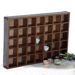 casa2580 느릅나무 찻잔 장식장 착한가격 벽걸이, 35구
