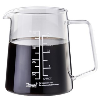 Tiamo 玻璃燒杯 500ml 400ml 300ml 台灣製 耐熱玻璃 咖啡壺 量杯, 1個