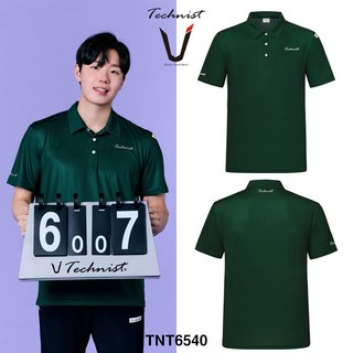 테크니스트 배드민턴 티셔츠 반팔 상의 카라티 그린 TNT6540 남녀공용