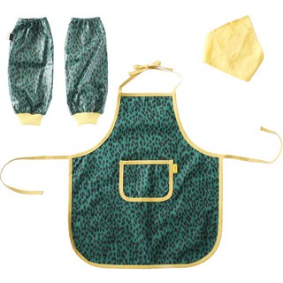 소아베 리틀 치타 유아동 방수 앞치마 + 두건 + 팔토시