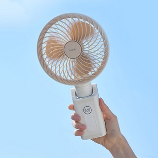 프롬비 윈드스핀 빅팬 자동회전 무선 휴대용 집게형 자석 마그네틱 탁상선풍기 FG259 10000mAh 대용량, 크림베이지
