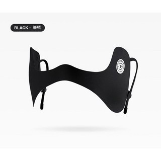 NY STYLE 자외선 차단 골프마스크 광대 집중 커버, 블랙