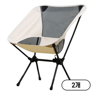 저스트캠프 접이식 캠핑의자 옥스포드 경량 캠핑체어, 로우체어 (크림화이트), 2개