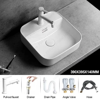 카운터 싱크 위의 화이트 세라믹 현대 간단한 타원형 욕실 화장실 및 홈 오피스 사용을 발코니 예술적 세면, 15 3939-C