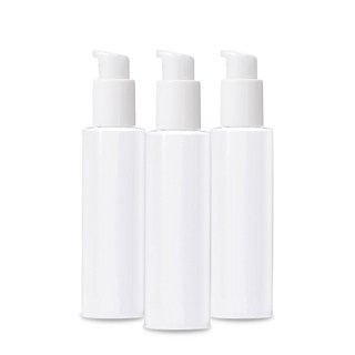 白色按壓瓶 化妝品分裝瓶, 3件, White
