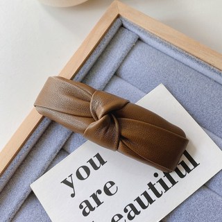 圓通寶飾 復古皮質打結BB夾 側邊夾 瀏海夾 髮飾 D0109