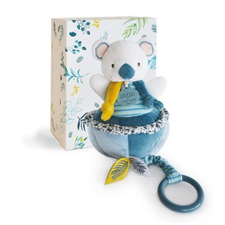 DOUDOU MON PETIT Koala 藍色 無尾熊 音樂拉鈴 附禮盒, 1個
