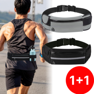 펠코스 러닝 벨트 핸드폰 수납, 블랙 + 그레이, 2개