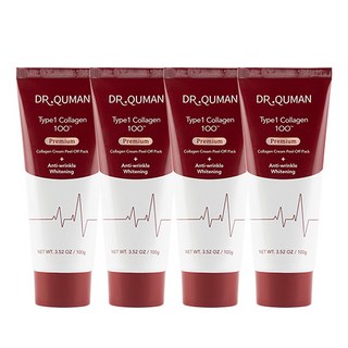 닥터큐먼 프리미엄 TYPE1 콜라겐 크림팩 대용량, 100g, 4개