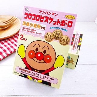 日本 不二家 麵包超人米餅系列 (仙貝/米餅/牛奶餅/蔬菜餅/蛋酥/小饅頭/米果)，多種卡通造型寶寶餅乾, 1個, 麵包超人-蛋酥餅乾 / 5577
