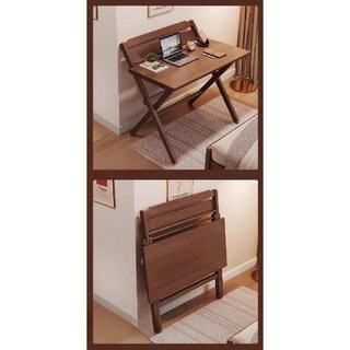 비공구오 접이식 원목 테이블 책상, 호두 100cm 원목 소형