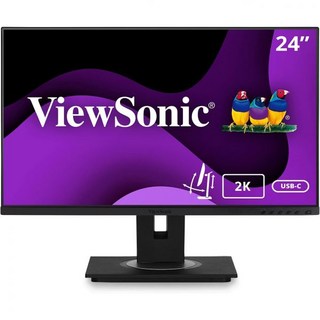 ViewSonic VG2455-2K 24인치 IPS 1440p 모니터 (USB 3.1 Type C HDMI DisplayPort 및 40도 기울기 인체공학 설계 가정 사무실용, 24-Inch