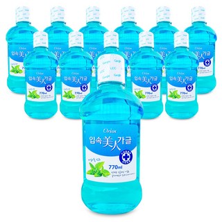 오릭스 (Oriox) 입속미인 후레쉬 자일리톨 토탈 케어 구강 청결제 770ml 대용량 가글액 1박스(12개), 36개