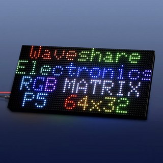 [픽셀온] RGB LED Matrix 64x32 P5 (5mm피치 320x160mm) 아두이노 교육 자료 제공, 조절 가능한 흰색, 1개