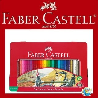 X.H. Baby【德國 Faber-Castell】輝柏 油性色鉛筆36色精緻鐵盒裝，色彩鮮明、持久不易褪色，激發無限創意, 1個