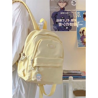 日系ins風軟妹簡約可愛少女雙肩包小號大學生輕便媽咪揹包書包, 韓版雙肩包大號黑色（限時限量）,+奇趣餅乾+歪勃鴨