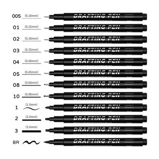 미니플 드로잉 니들펜 세트, 12개입