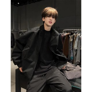 【三防立領】短款夾克 飛行夾克 教練夾克 男式夾克 外套男 美式廓形 防風防水防油汙 秋季戶外通勤 高級感穿搭