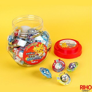 里和代購 精靈寶可夢 Pokemon 彈力精靈球 韓國正版 16種角色 玩具球, 1個, 一桶50個(圖案隨機)