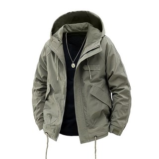 情侶款寬鬆休閒連帽夾克外套