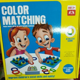 顏色配對搶答解題競賽桌遊，親子互動反應力訓練早教聚會遊戲, 1個, 英文版（彩盒）