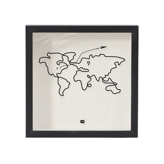여행티켓 보관함 추억상자 콜렉트 아카이브 투명 맵박스, B. 29x29cm, B. 화이트 지도 프레임, 1개, D. 블랙 세계지도 (29x29cm)