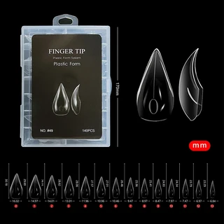 70/140개 투명 고양이 발톱 모양 곡선형 네일 듀얼 폼 연장용 아크릴 재사용 가능 풀커버 몰드 폴리 젤